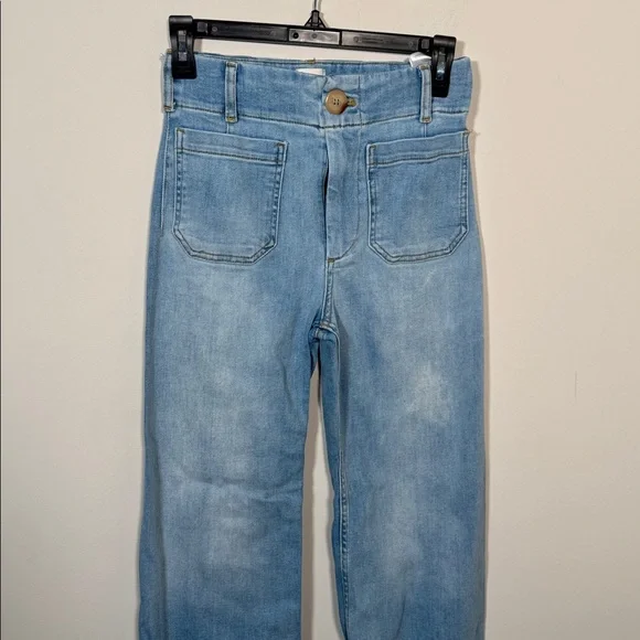 Maeve Colette Crop Wide Leg Jean in Light Wash - 28 - Picture 3 of 6